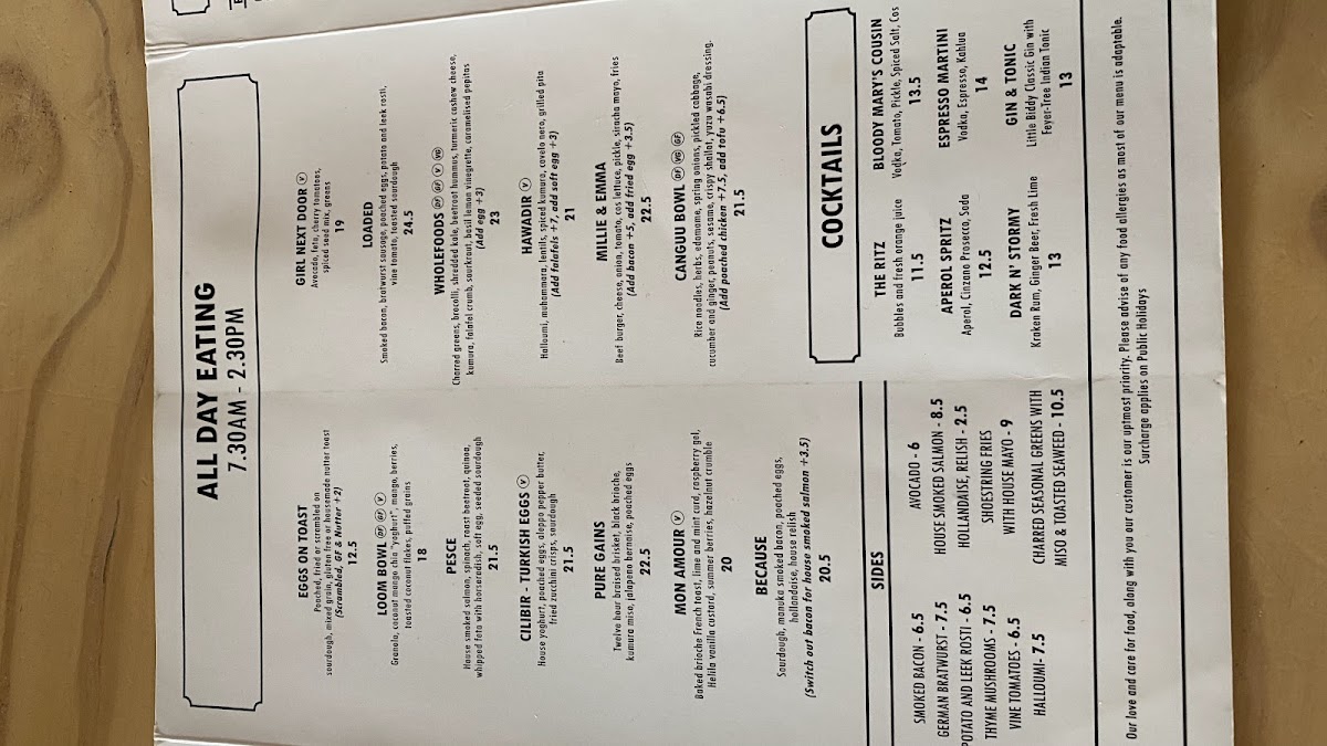 The General Café Photo Menu 6