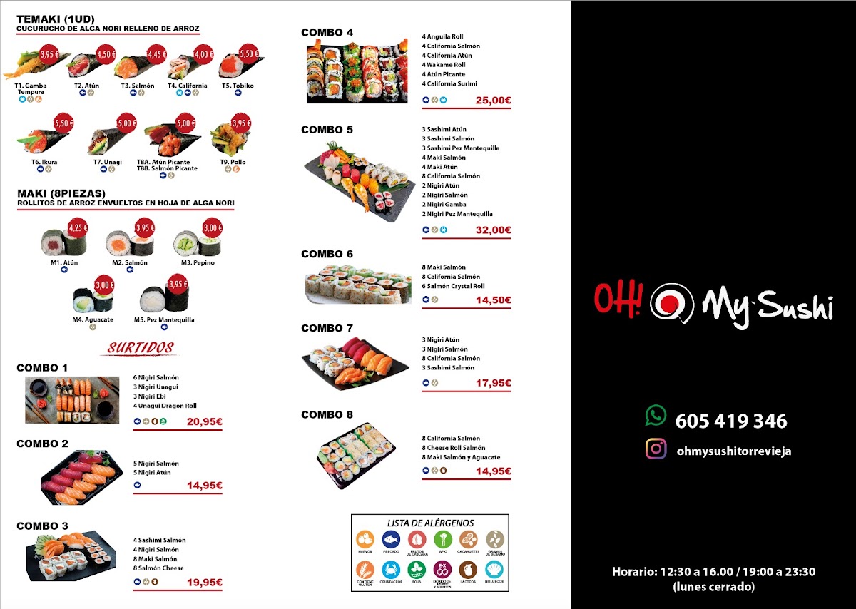 Oh My Sushi Photo Menu 2