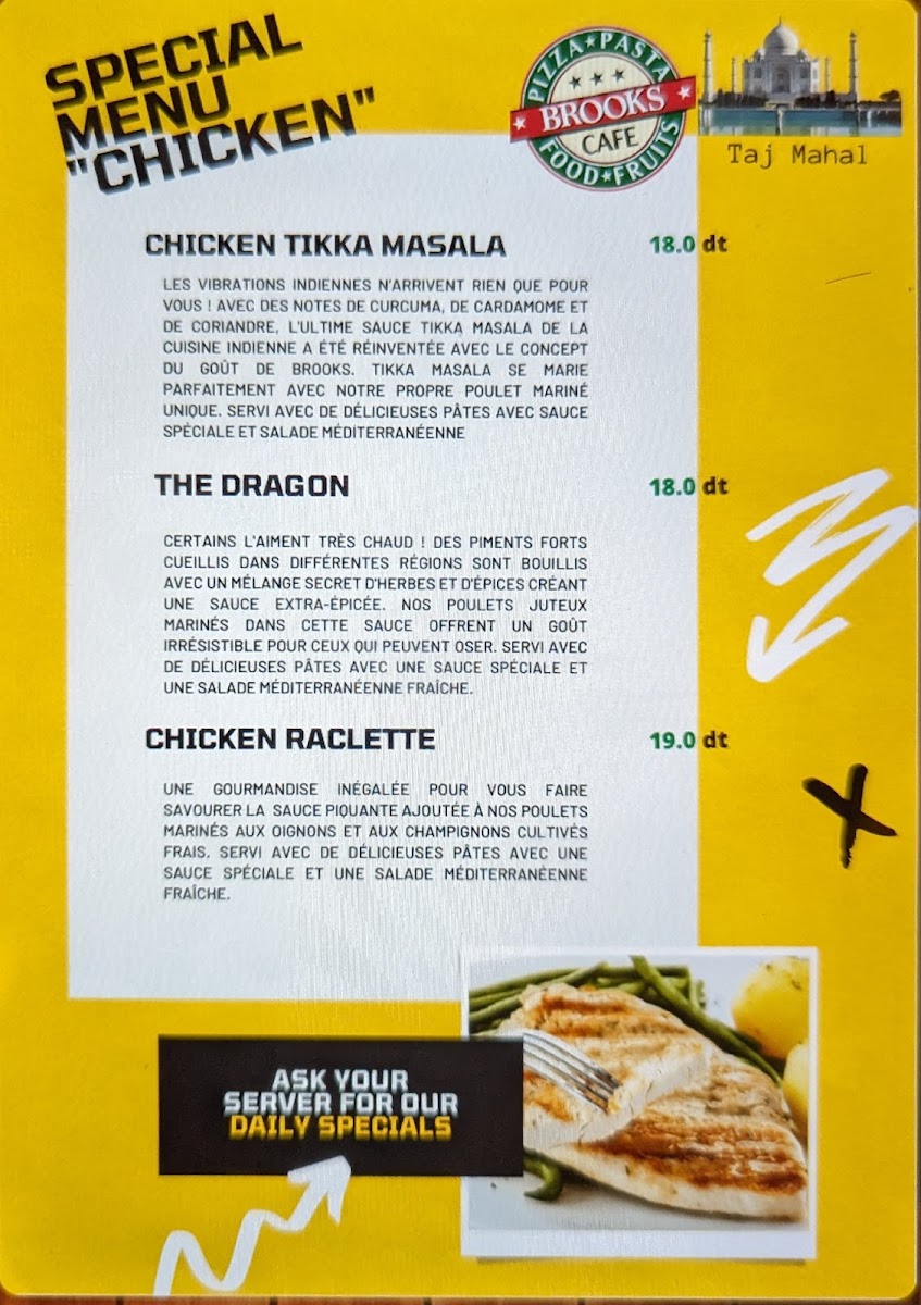 Brooks Café Photo Menu 1