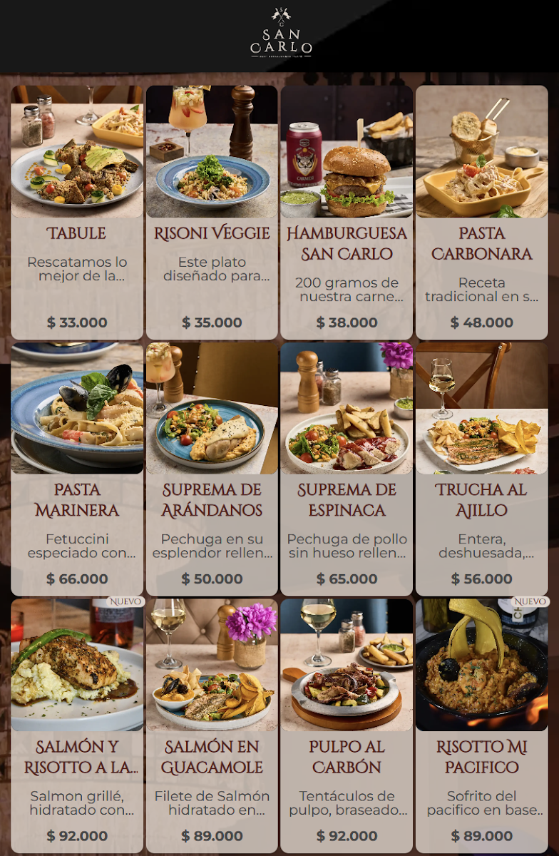 Restaurante Bar San Carlo Photo Menu 1
