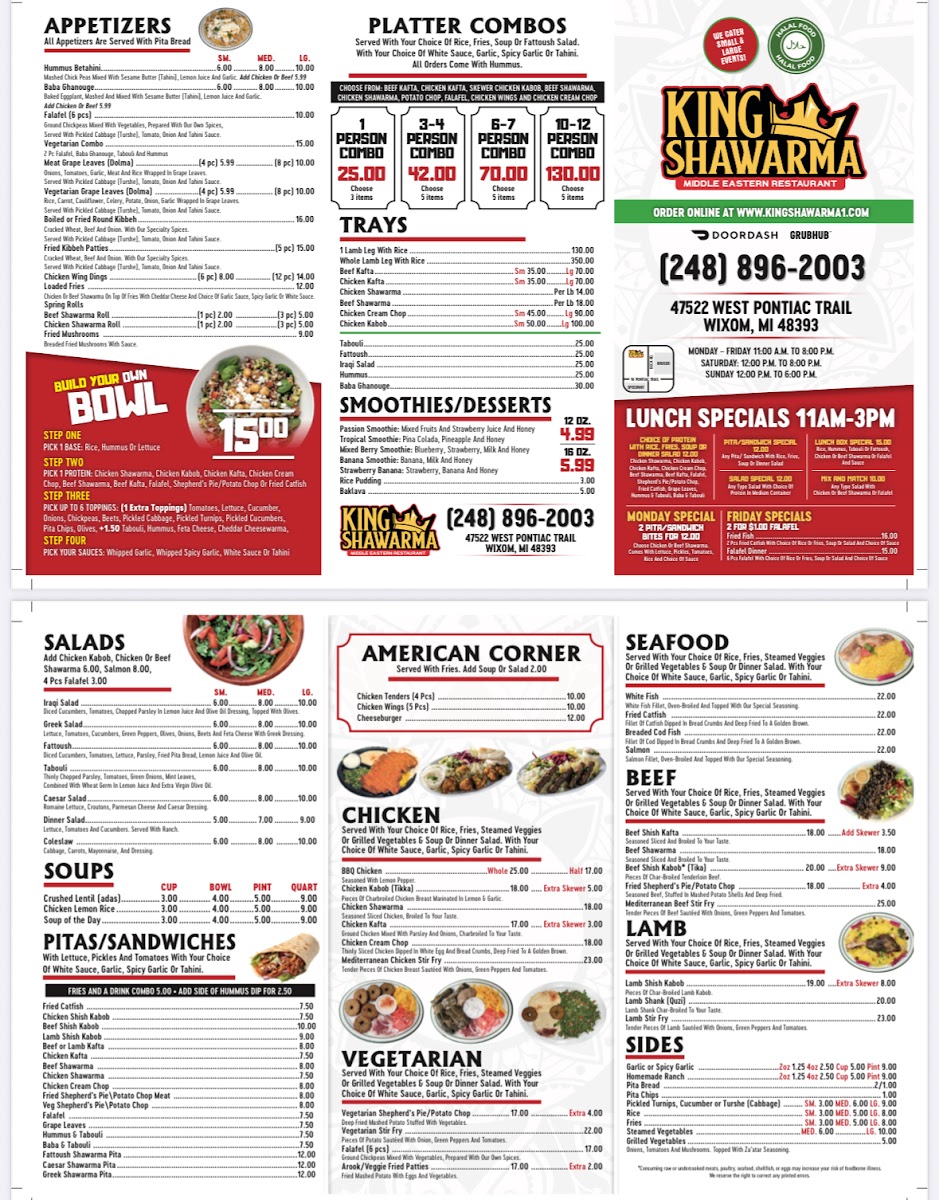 King Shawarma Restaurant Photo Menu 1