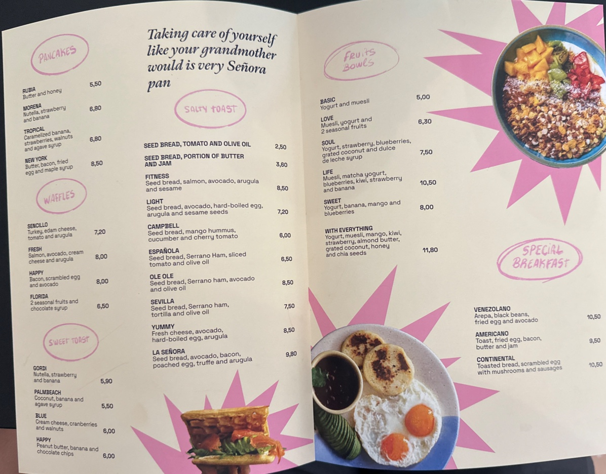Señora Pan Photo Menu 2