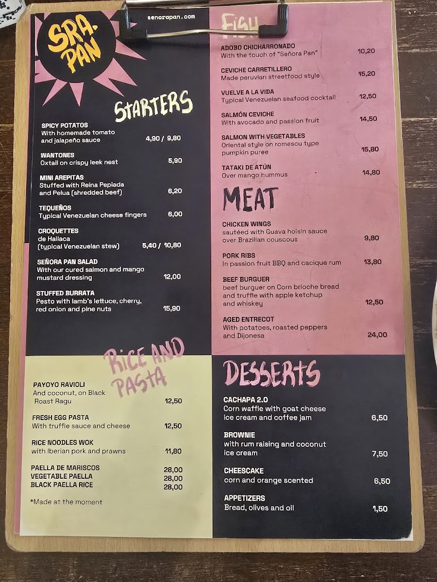 Señora Pan Photo Menu 3