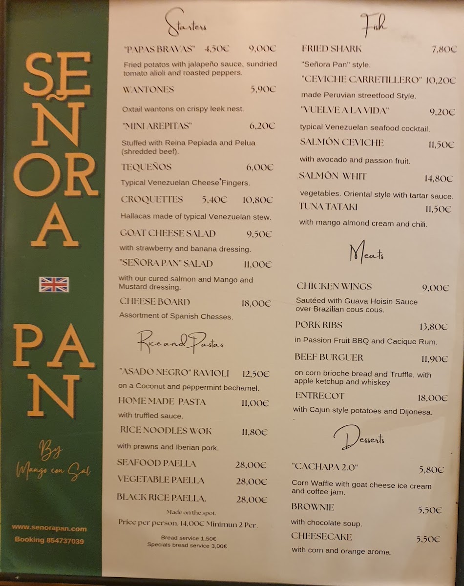 Señora Pan Photo Menu 5