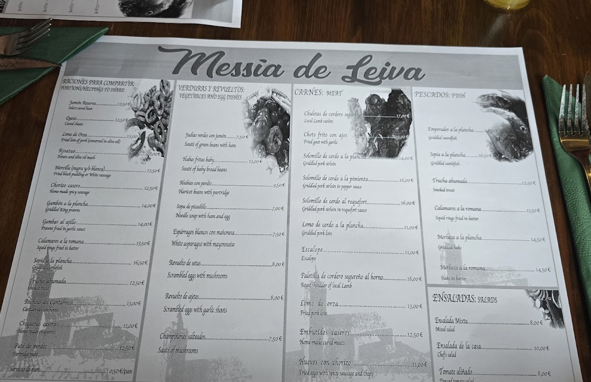 Restaurante Messia de Leiva Photo Menu 3