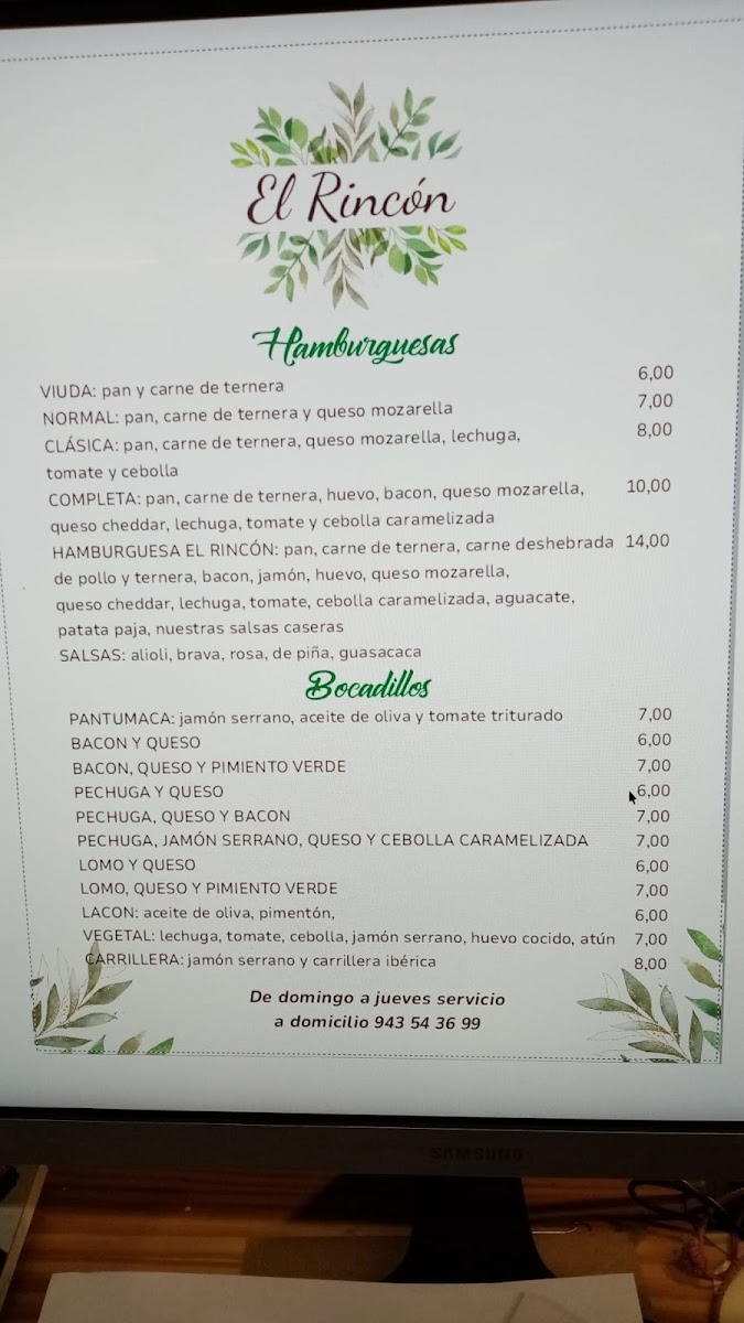 EL RINCON GASTROTEKA Photo Menu 1