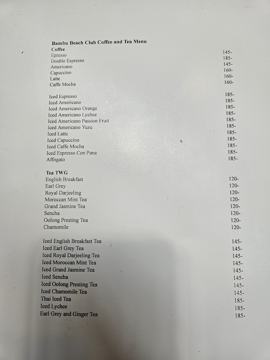 Bambu Beach Club Photo Menu 4
