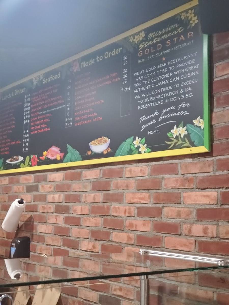 Gold Star Jerk and Seafood Photo Menu 3