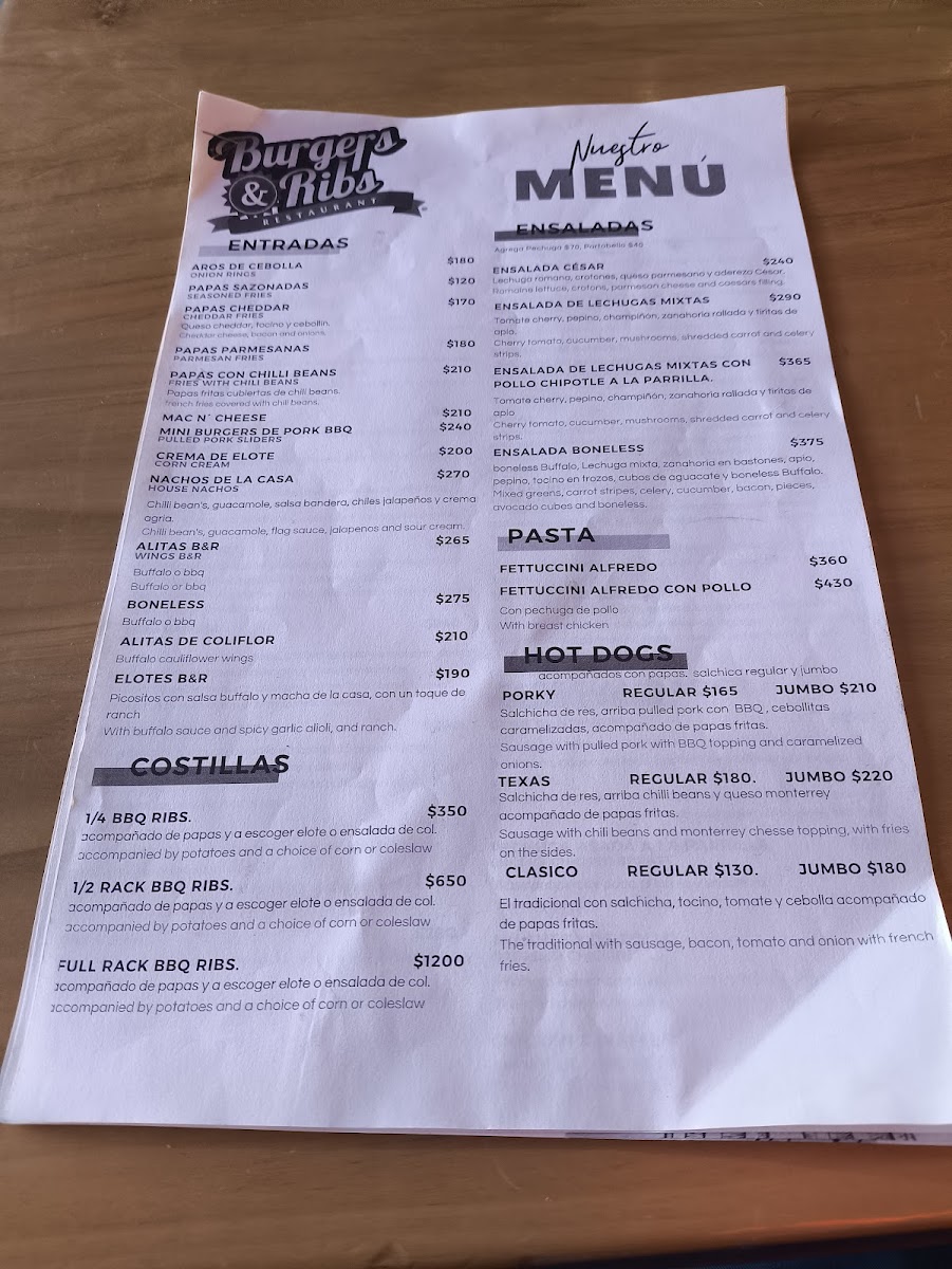 Burgers & Ribs Photo Menu 2