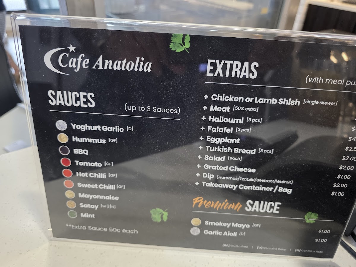 Cafe Anatolia Napier Photo Menu 3