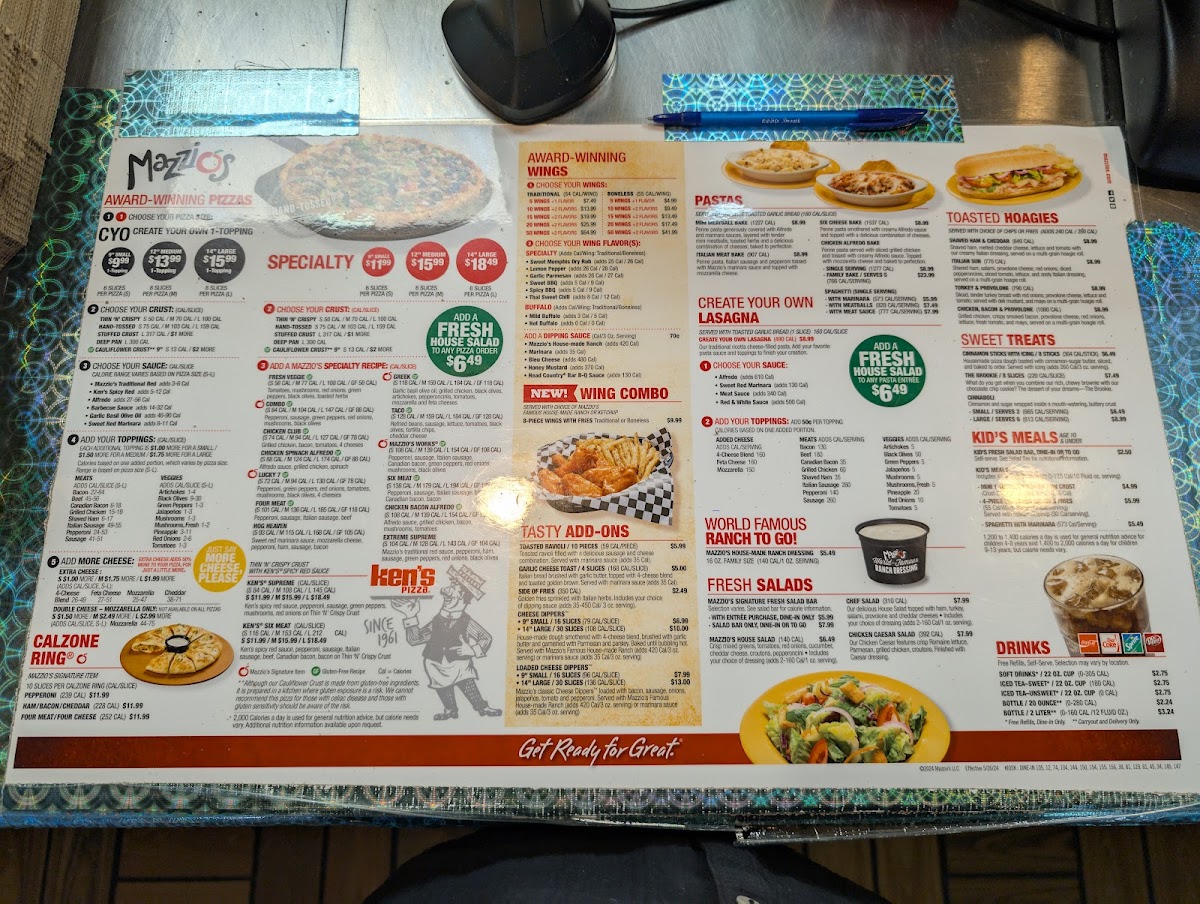 Mazzio’s Pizza & Wings Photo Menu 2