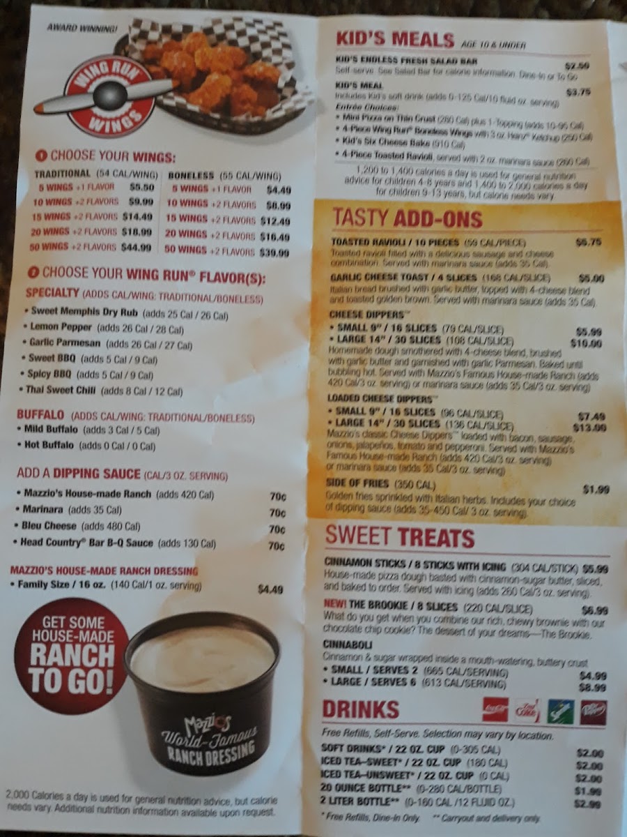 Mazzio’s Pizza & Wings Photo Menu 5