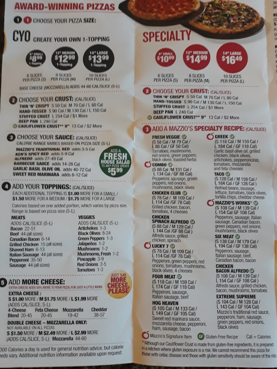 Mazzio’s Pizza & Wings Photo Menu 6