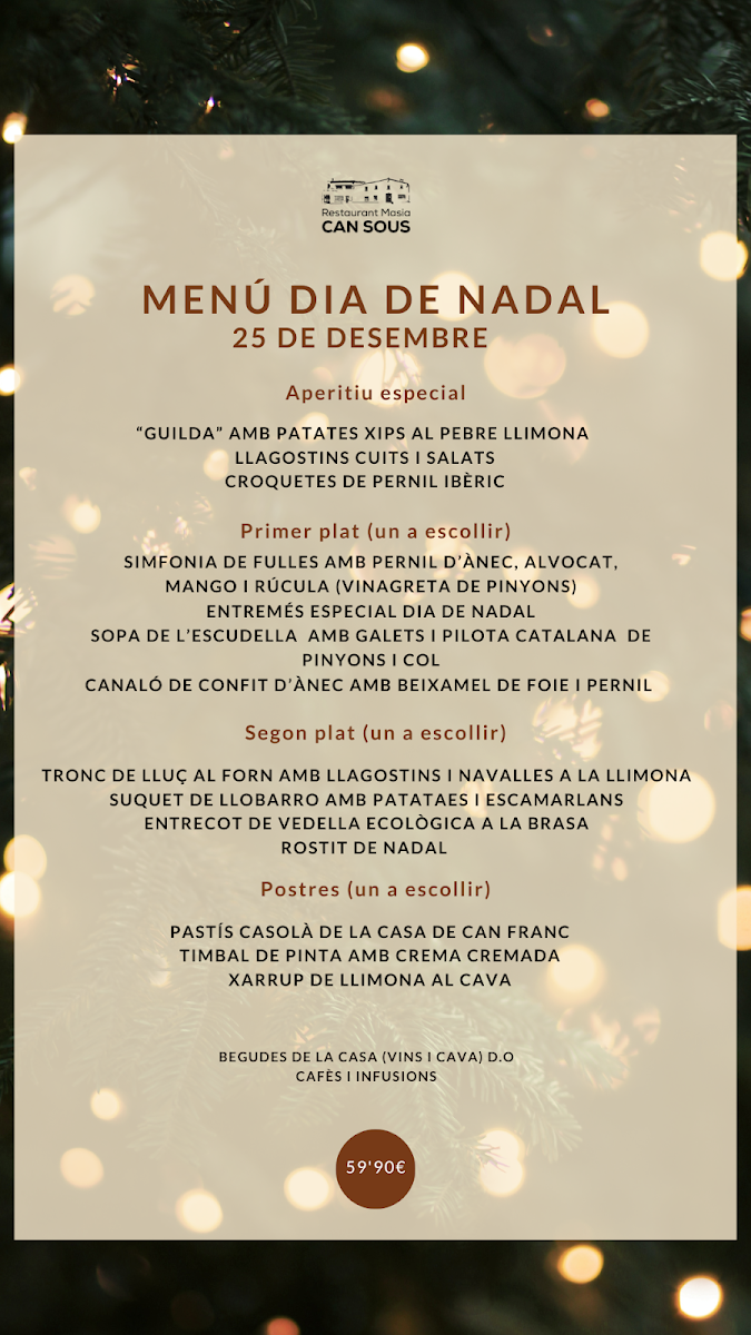 Restaurant Masia Can Sous Photo Menu 1