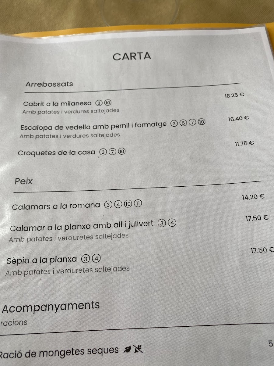Restaurant Masia Can Sous Photo Menu 10