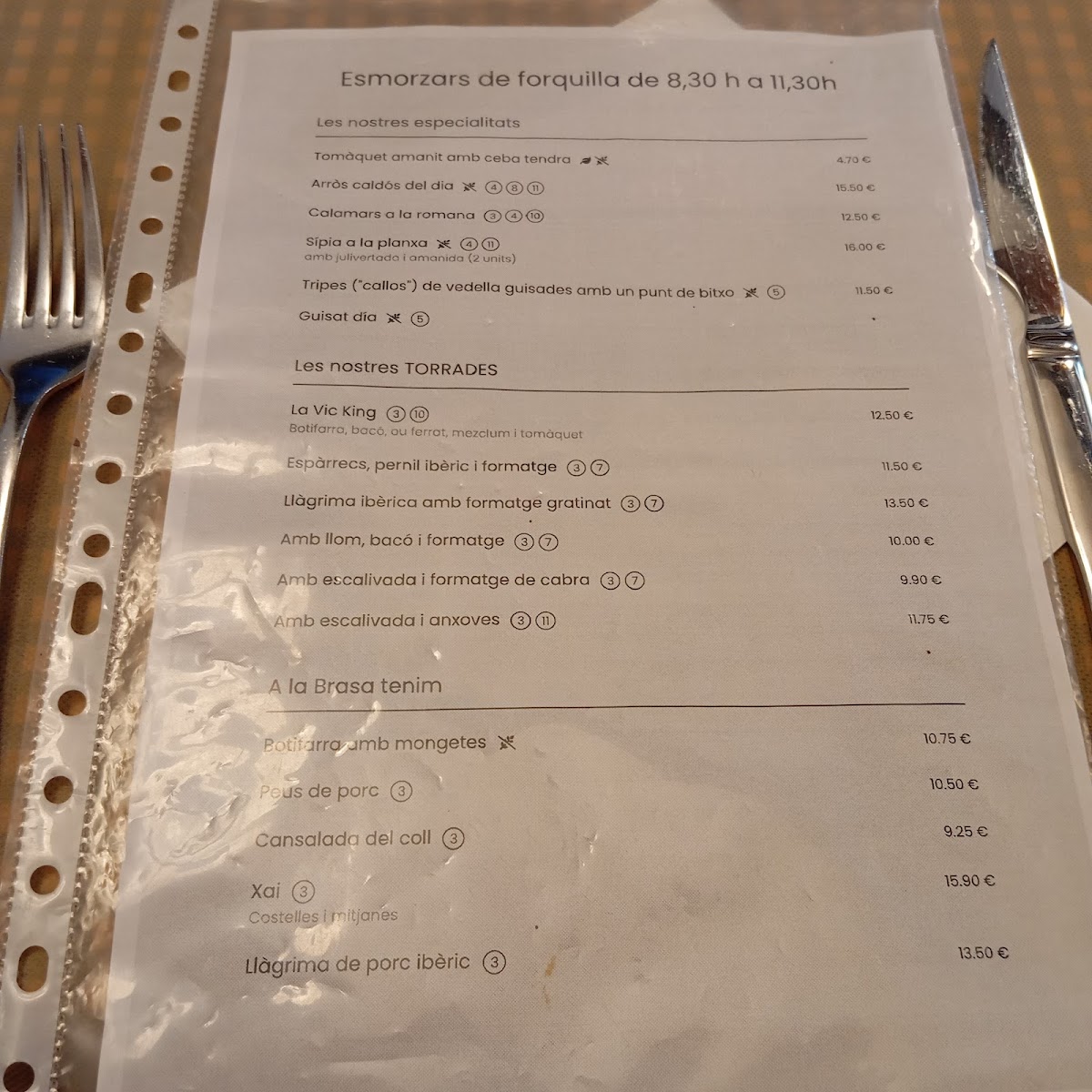 Restaurant Masia Can Sous Photo Menu 2