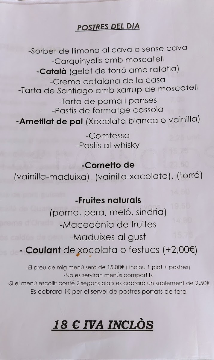 Restaurant Masia Can Sous Photo Menu 4