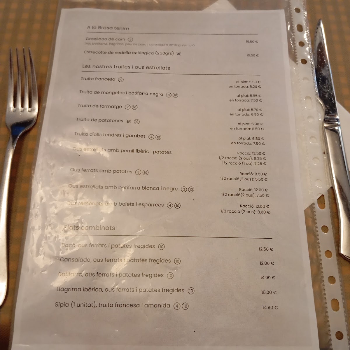 Restaurant Masia Can Sous Photo Menu 5