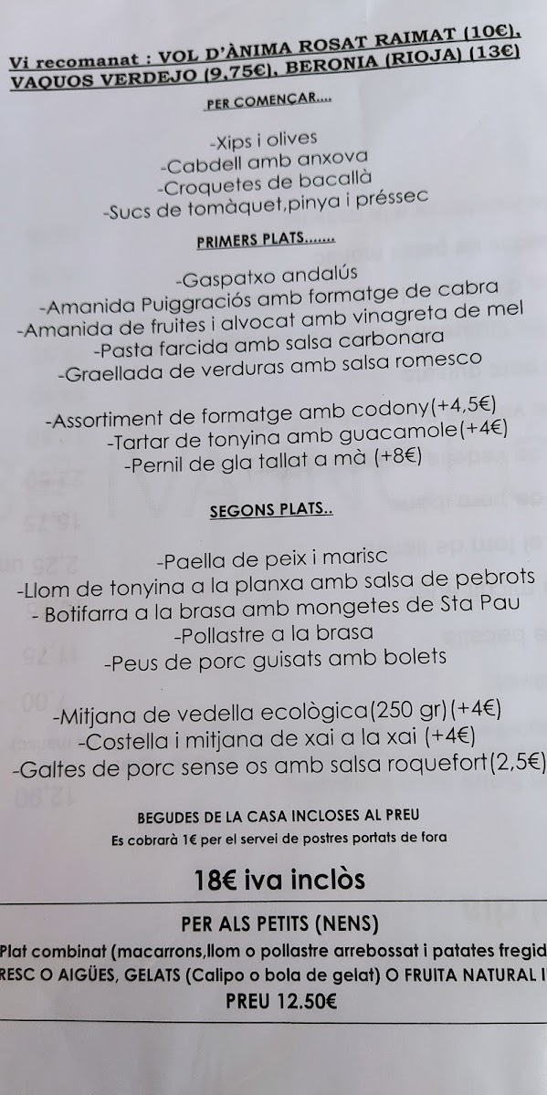Restaurant Masia Can Sous Photo Menu 8