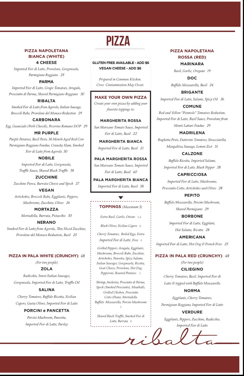 Ribalta Photo Menu 2