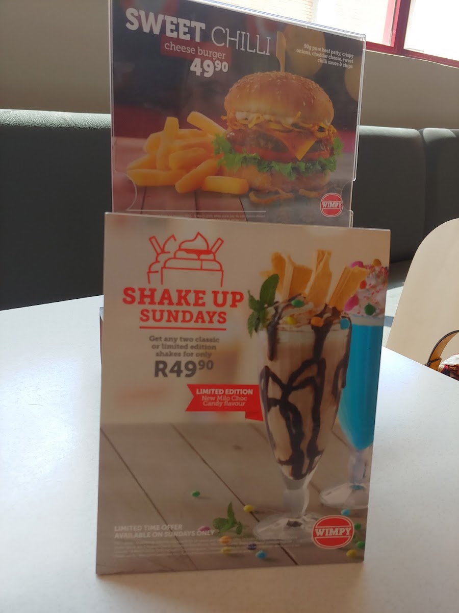 Wimpy Moreleta Park Photo Menu 2