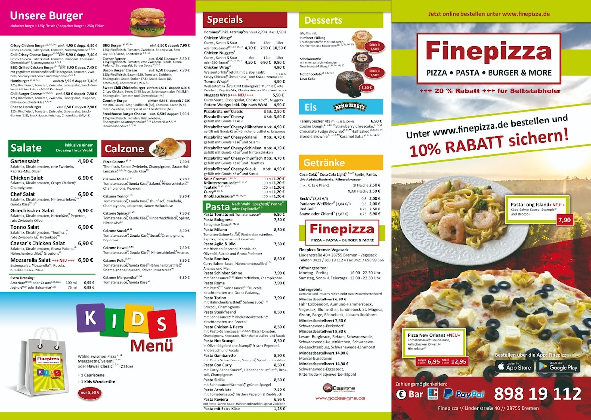 Finepizza Vegesack Photo Menu 2