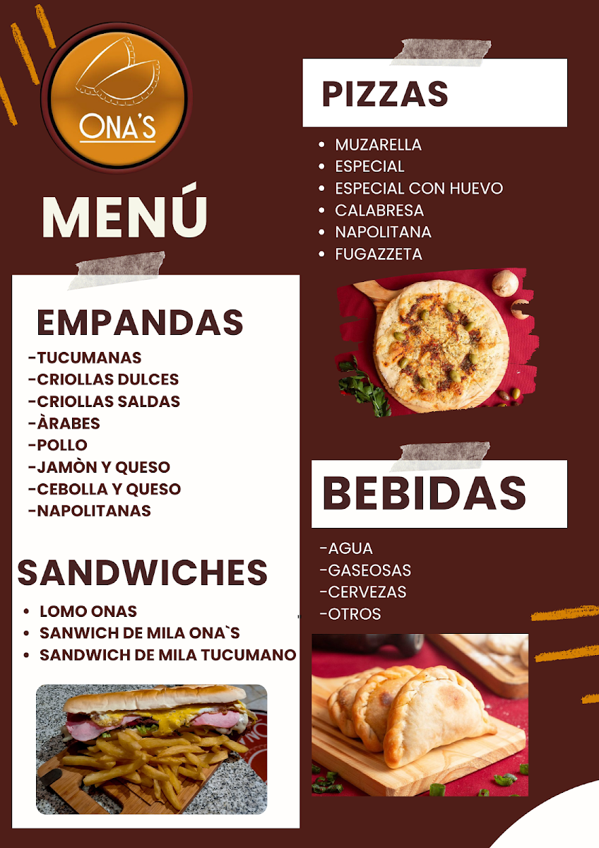 Ona's (Empanadas Tucumanas) Photo Menu 1