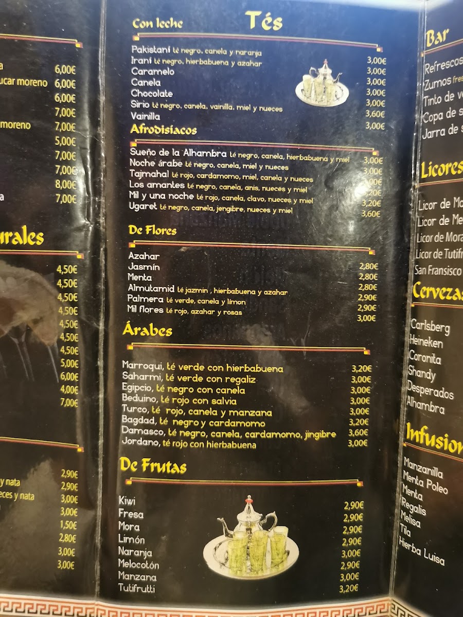Tetería Bagdad Photo Menu 1