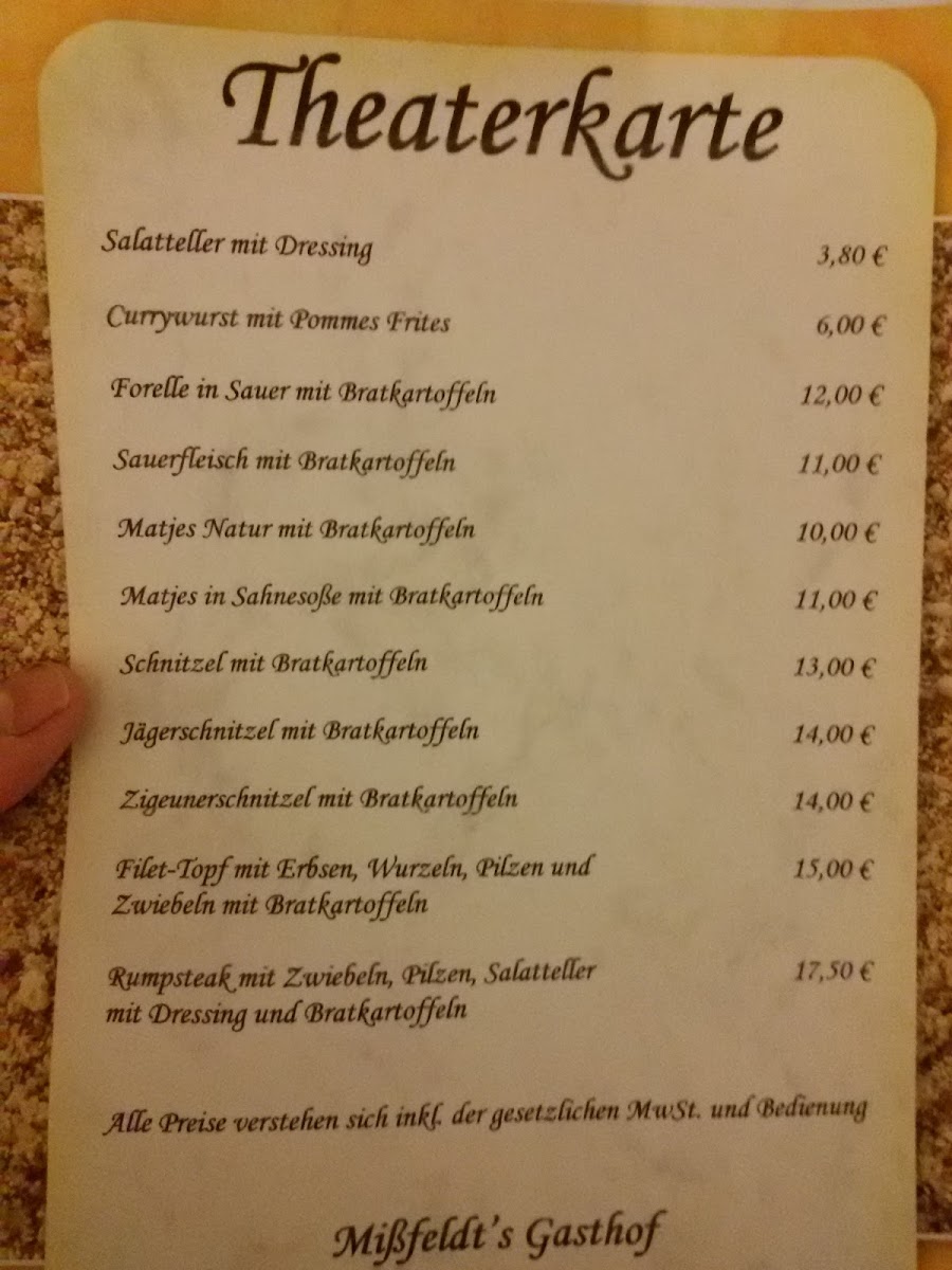 Mißfeldt's Gasthof Photo Menu 2