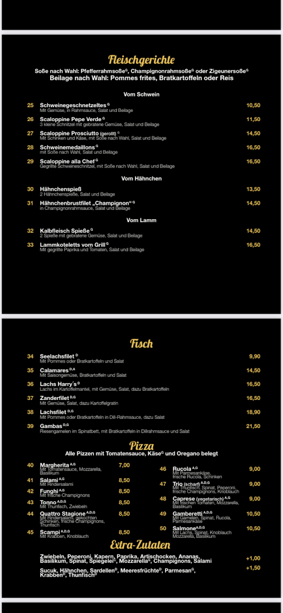Harry's Restaurant Cafe Bar Photo Menu 6