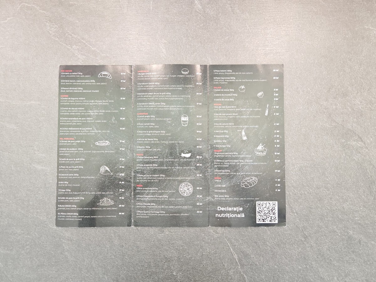 Onor Restaurant & Bistro Photo Menu 1