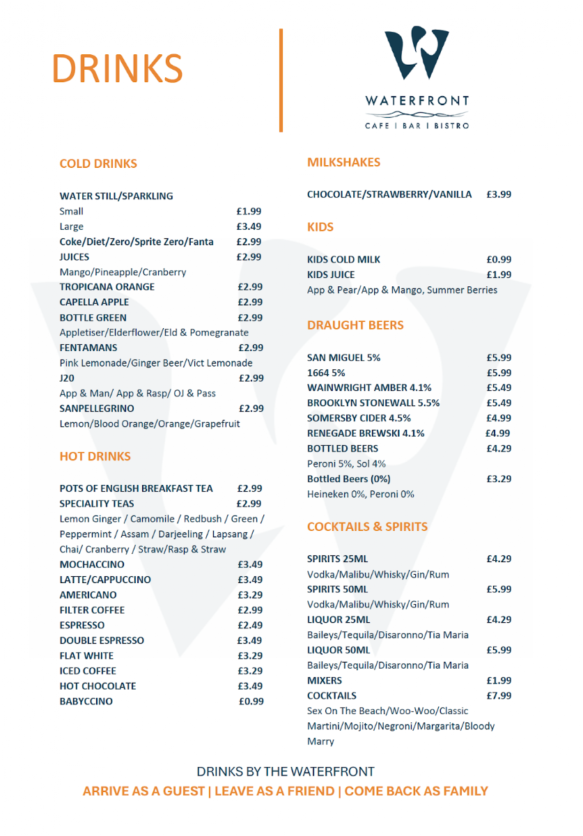 Waterfront Café | Bar | Bistro Photo Menu 2