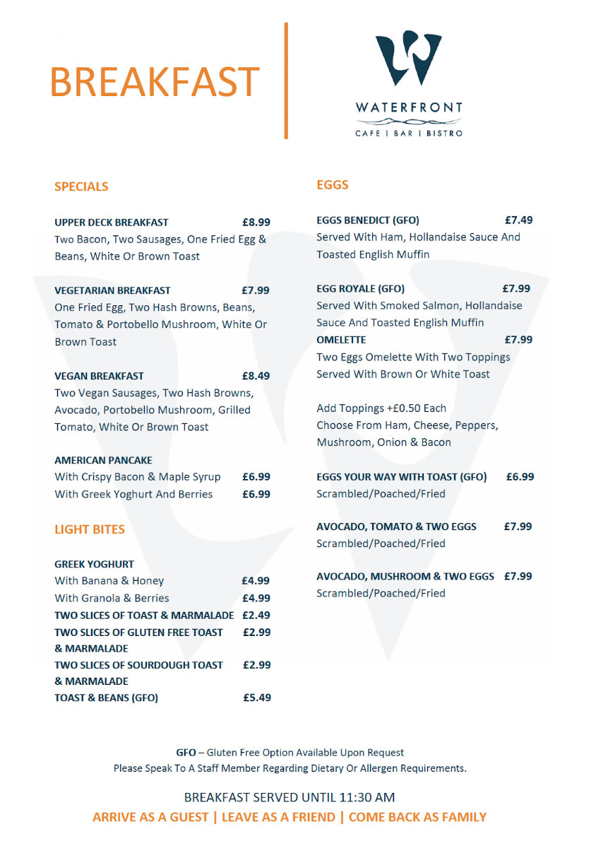 Waterfront Café | Bar | Bistro Photo Menu 3