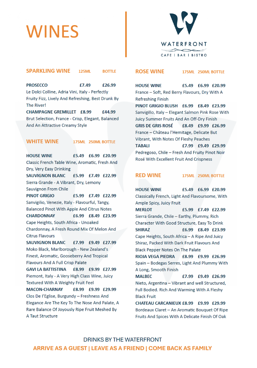 Waterfront Café | Bar | Bistro Photo Menu 5
