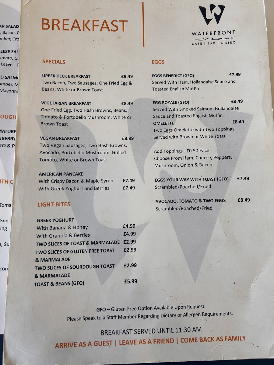 Waterfront Café | Bar | Bistro Photo Menu 6