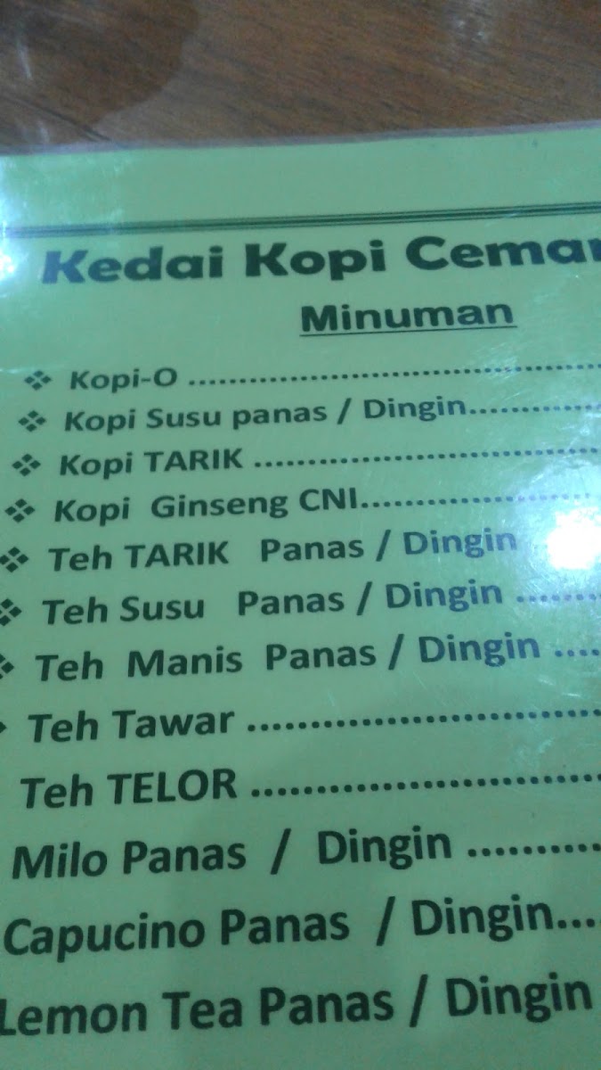 Kedai Kopi Cemara 999 Photo Menu 4