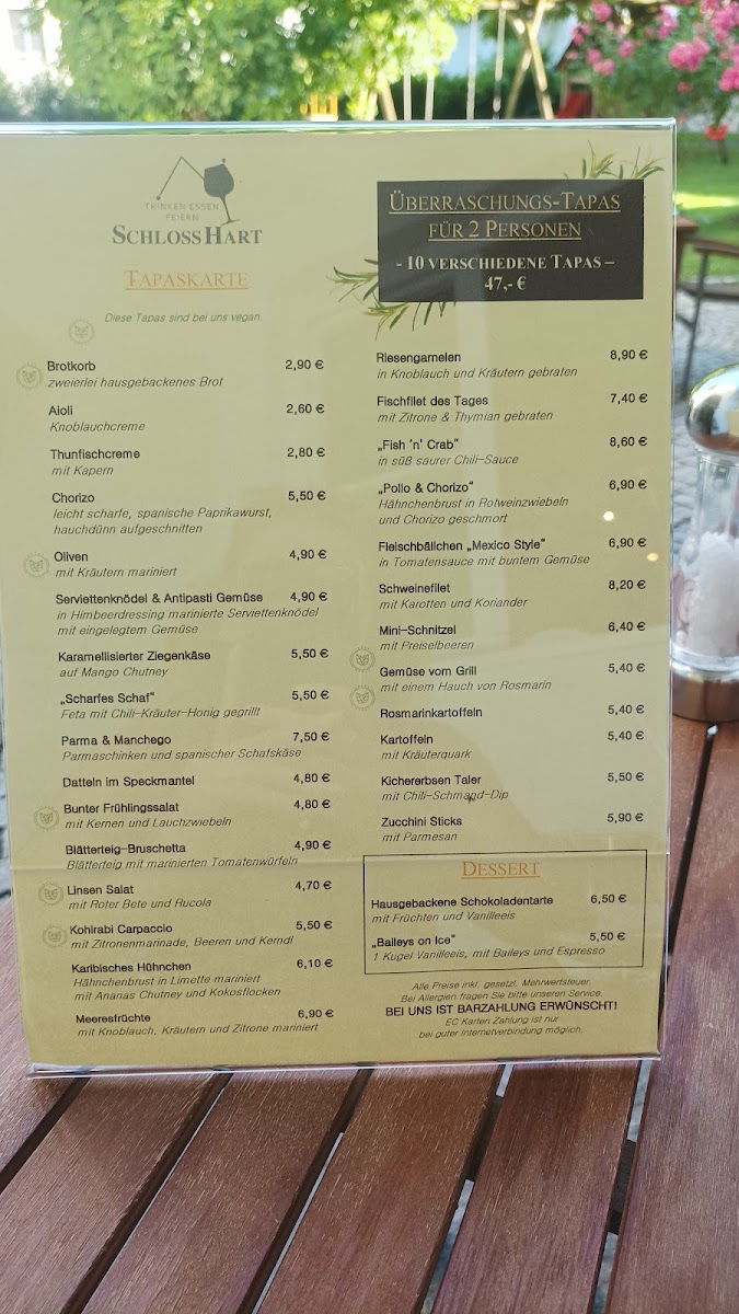 Schloss Hart - deine Tapasbar! Photo Menu 3