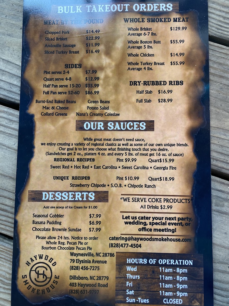 Haywood Smokehouse Photo Menu 10