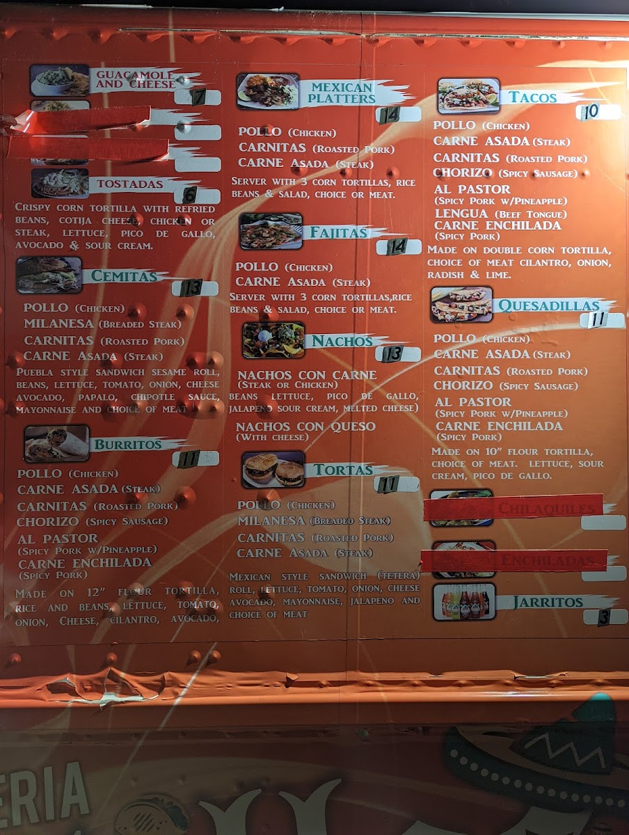 Taqueria Castillos Photo Menu 2