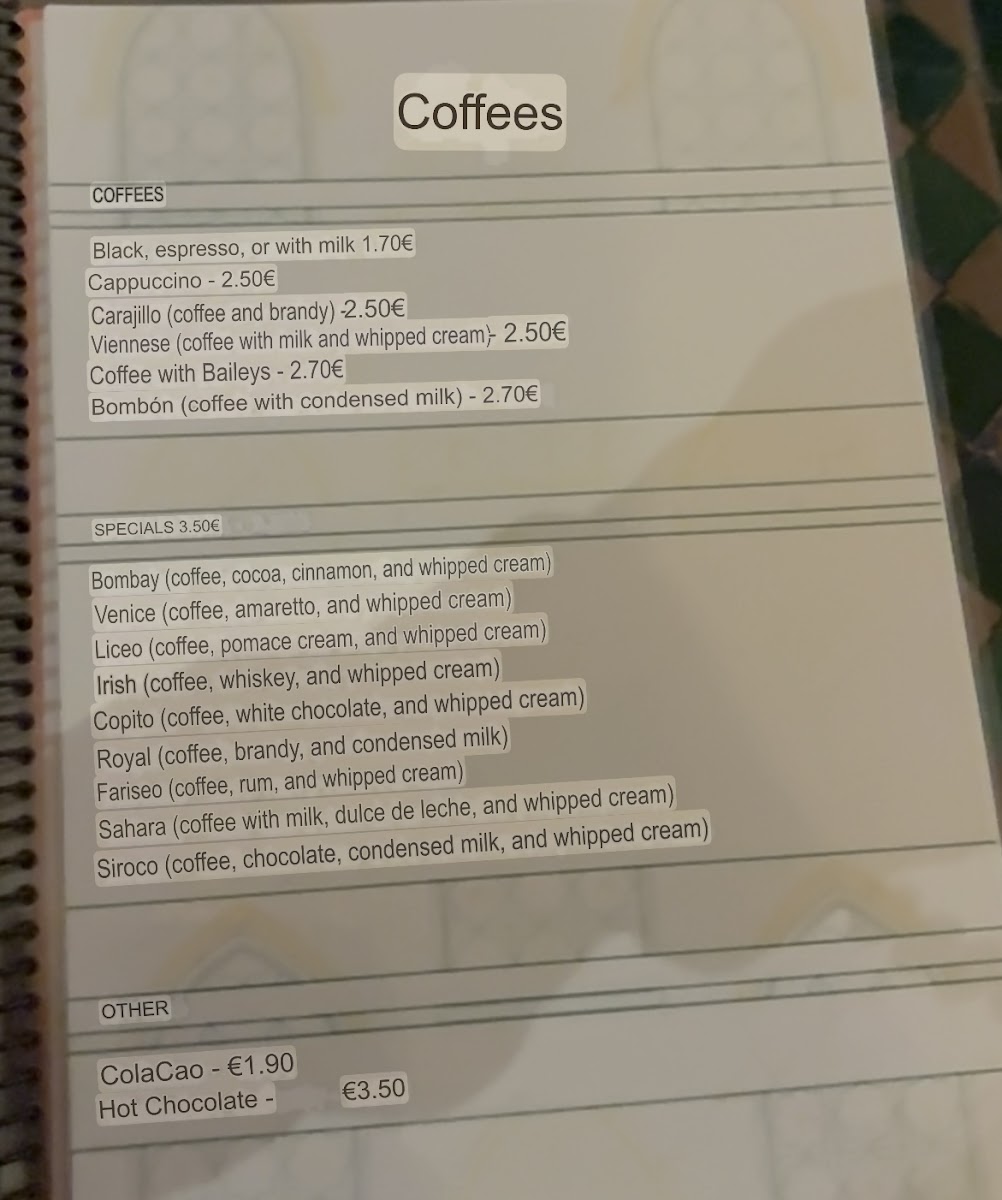Teteria Dar Al Chai Photo Menu 3