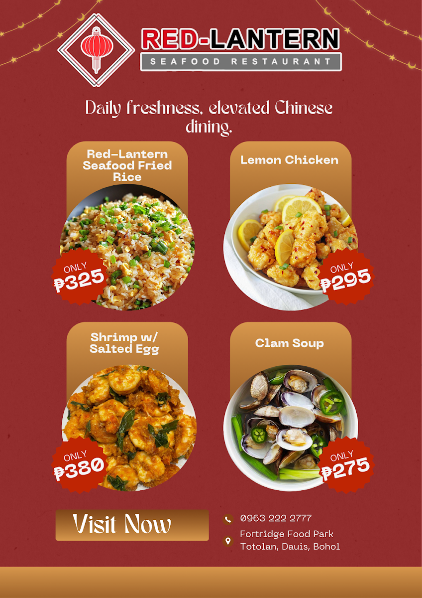 Red-Lantern Seafood Restaurant (Panglao Island) Photo Menu 1
