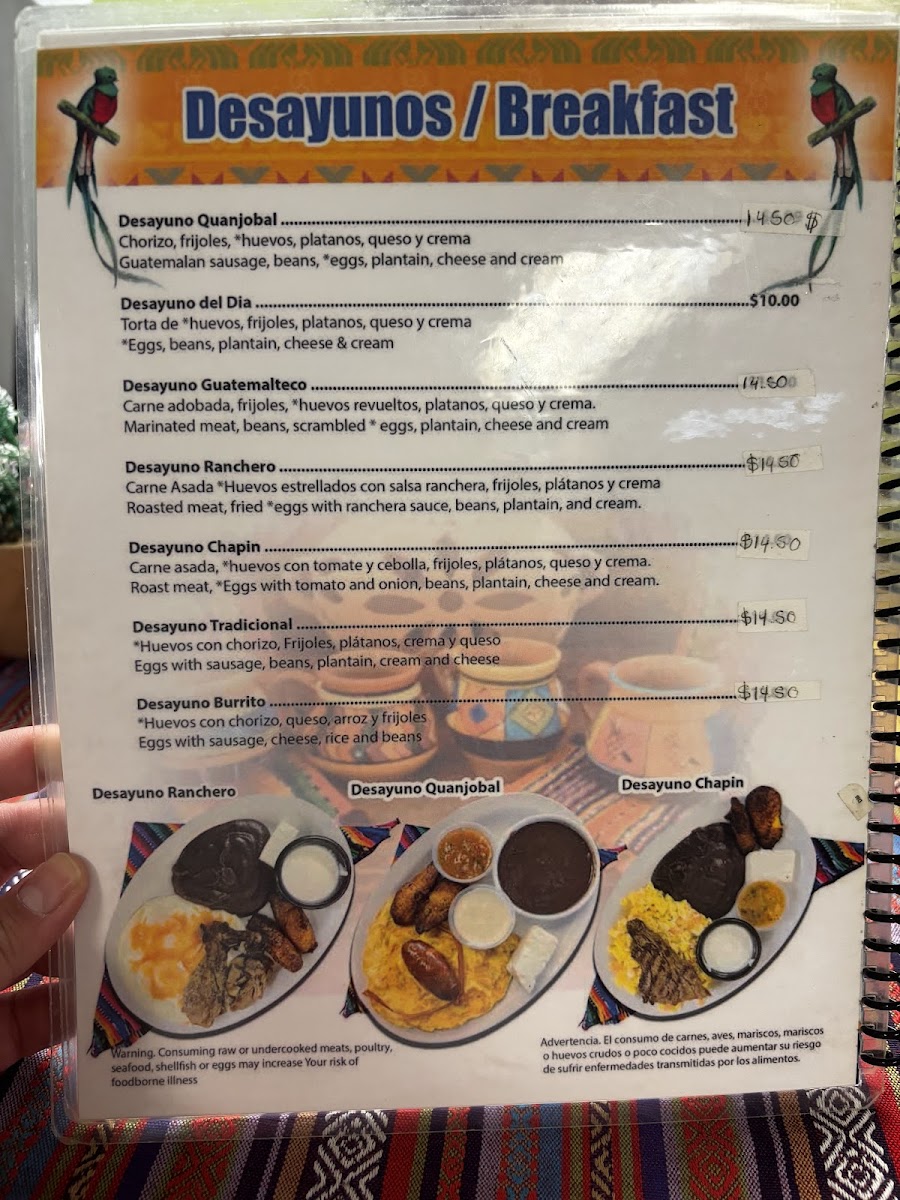 Guatelinda Restaurant & Bakery Photo Menu 2