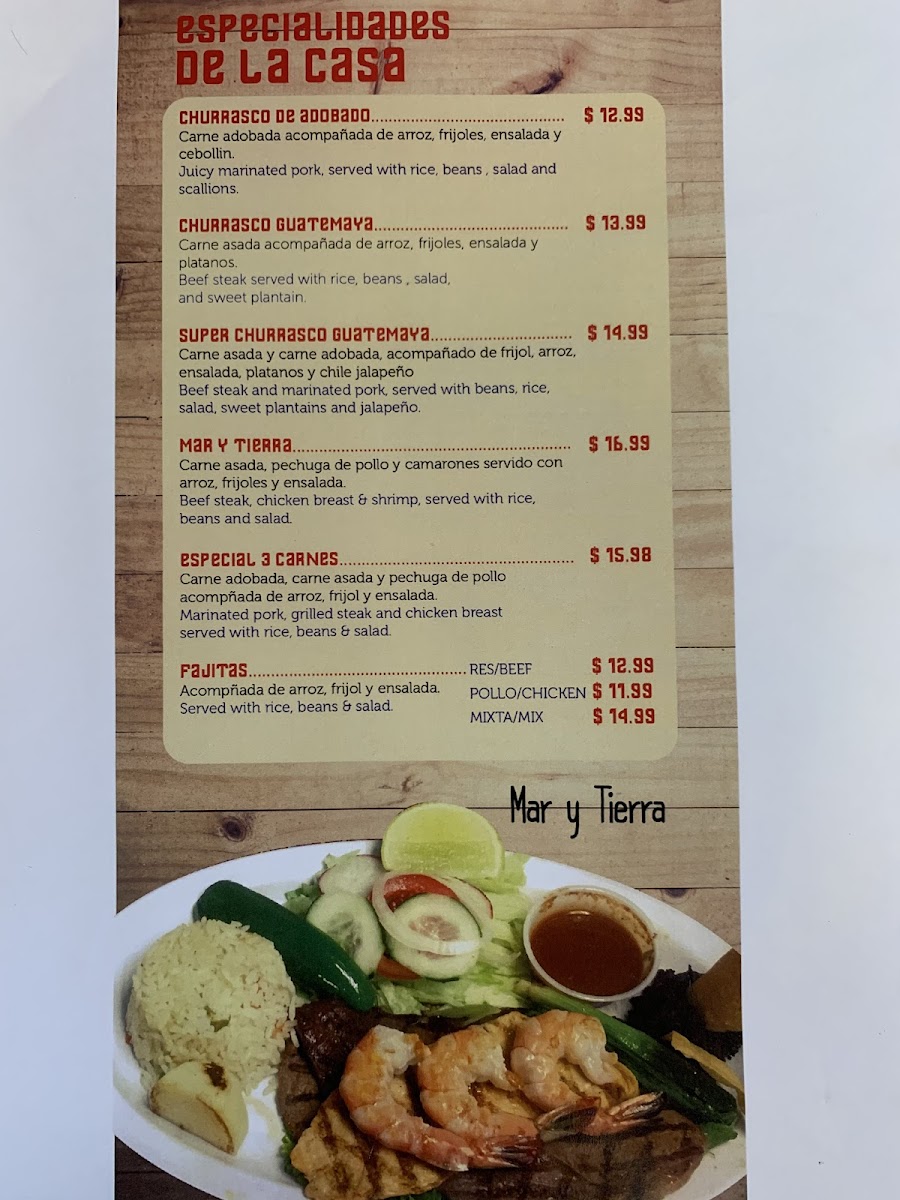 Guatelinda Restaurant & Bakery Photo Menu 6