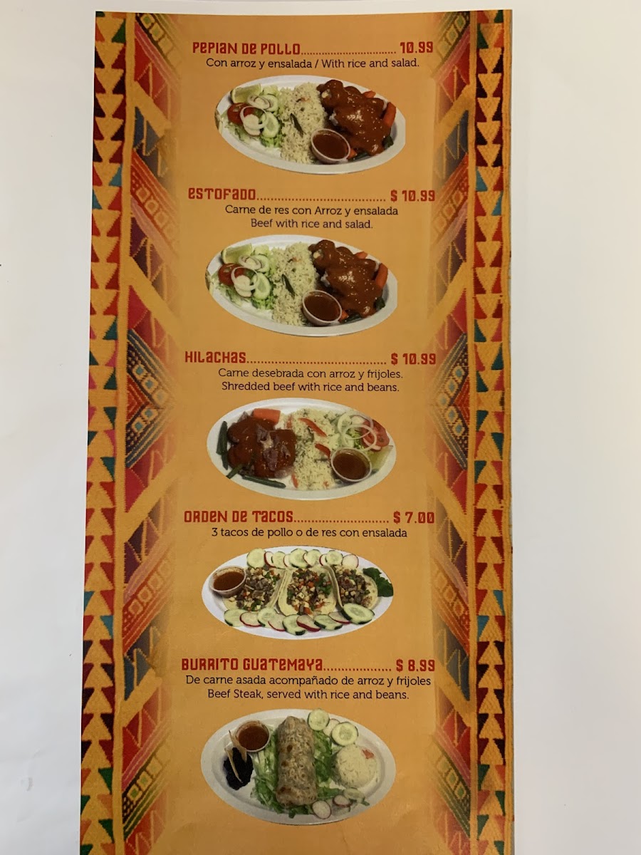 Guatelinda Restaurant & Bakery Photo Menu 9
