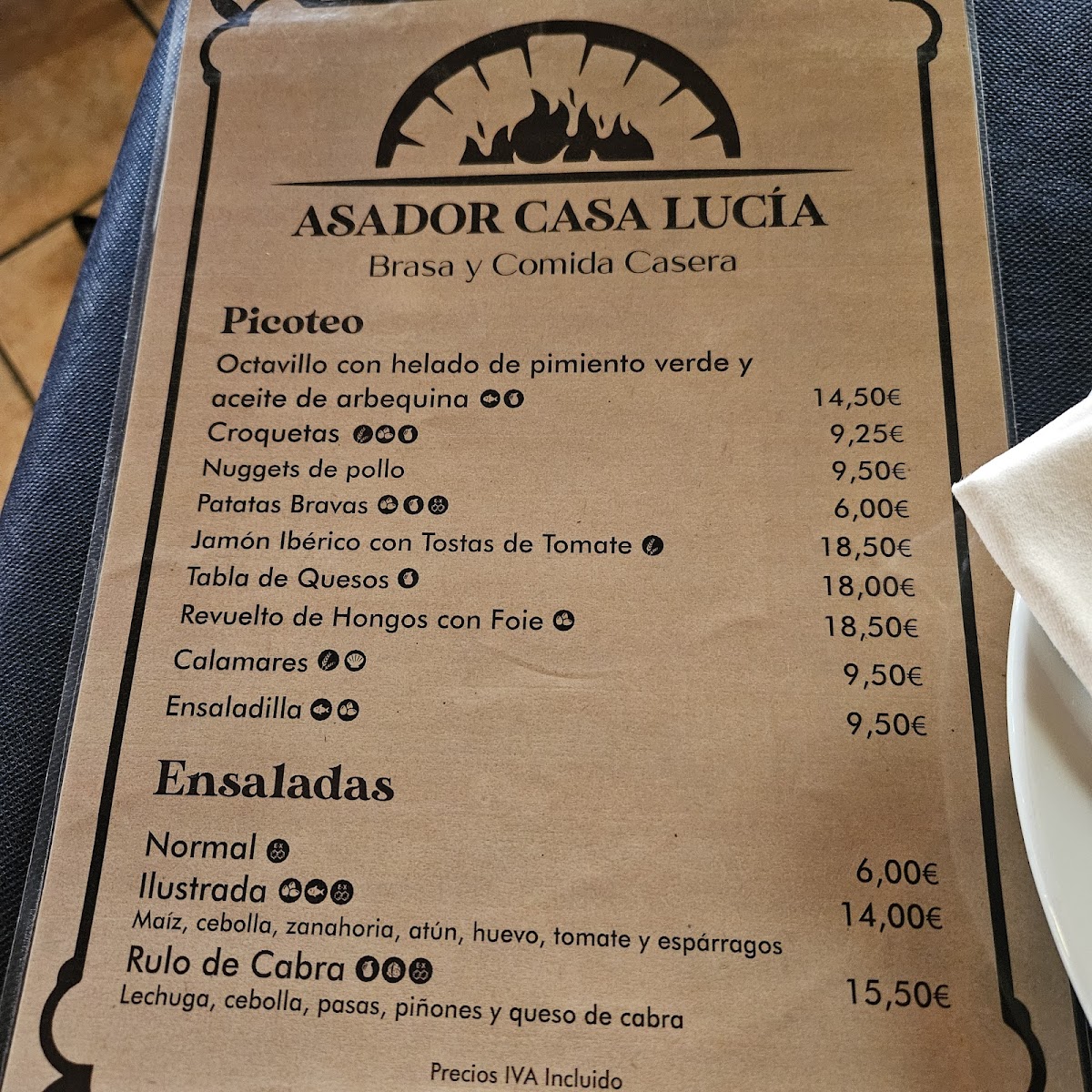 Asador Casa Lucía argoños Photo Menu 2
