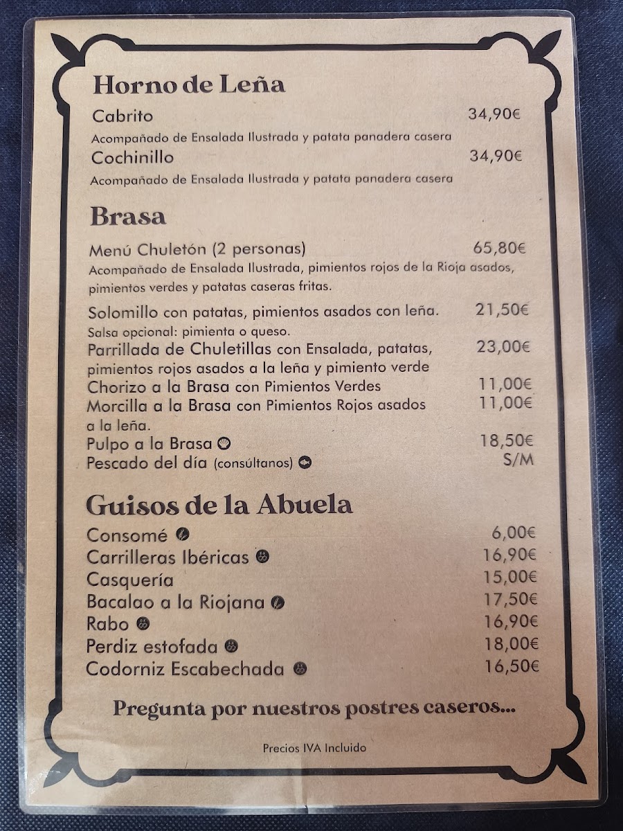 Asador Casa Lucía argoños Photo Menu 3