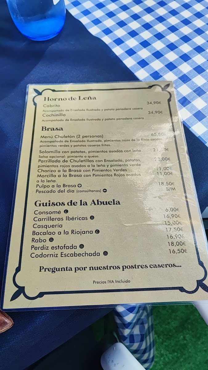Asador Casa Lucía argoños Photo Menu 5