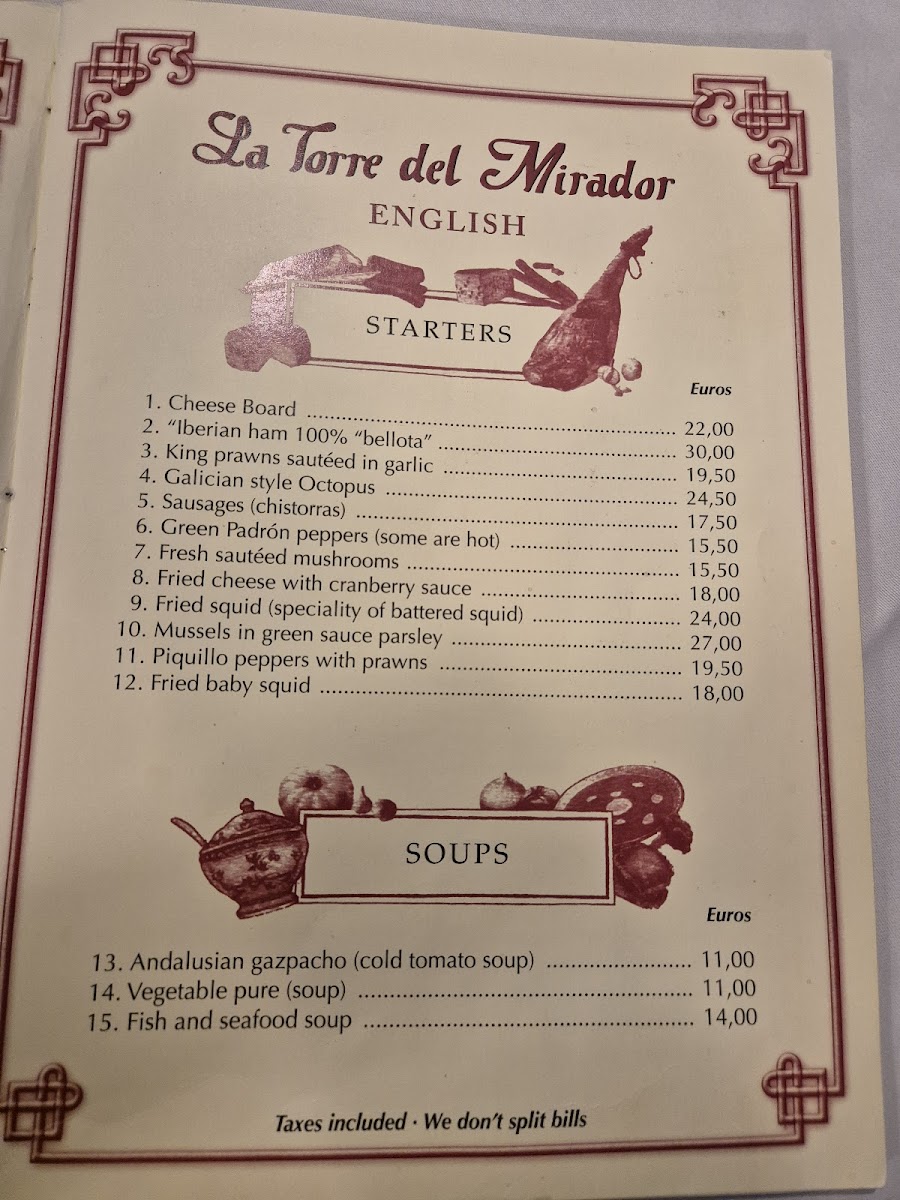 La Torre del Mirador Photo Menu 5