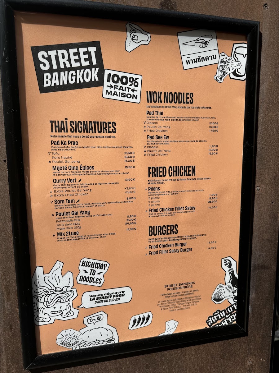 STREET BANGKOK - Poissonnière Photo Menu 3