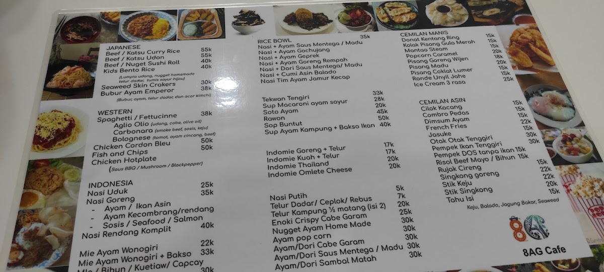 8AG Cafe Playground Photo Menu 8